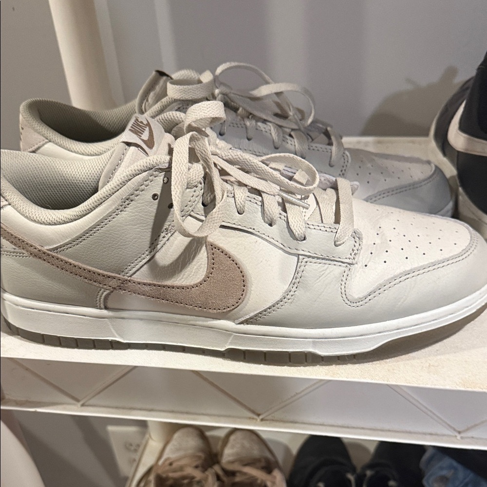 Nike Men's White and Brown Sneakers